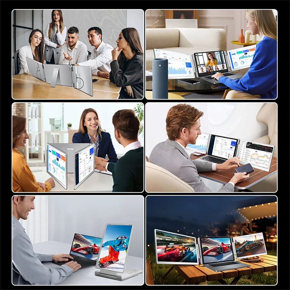 Portable LCD Backlit Monitor High-Definition Dual Screen Extender