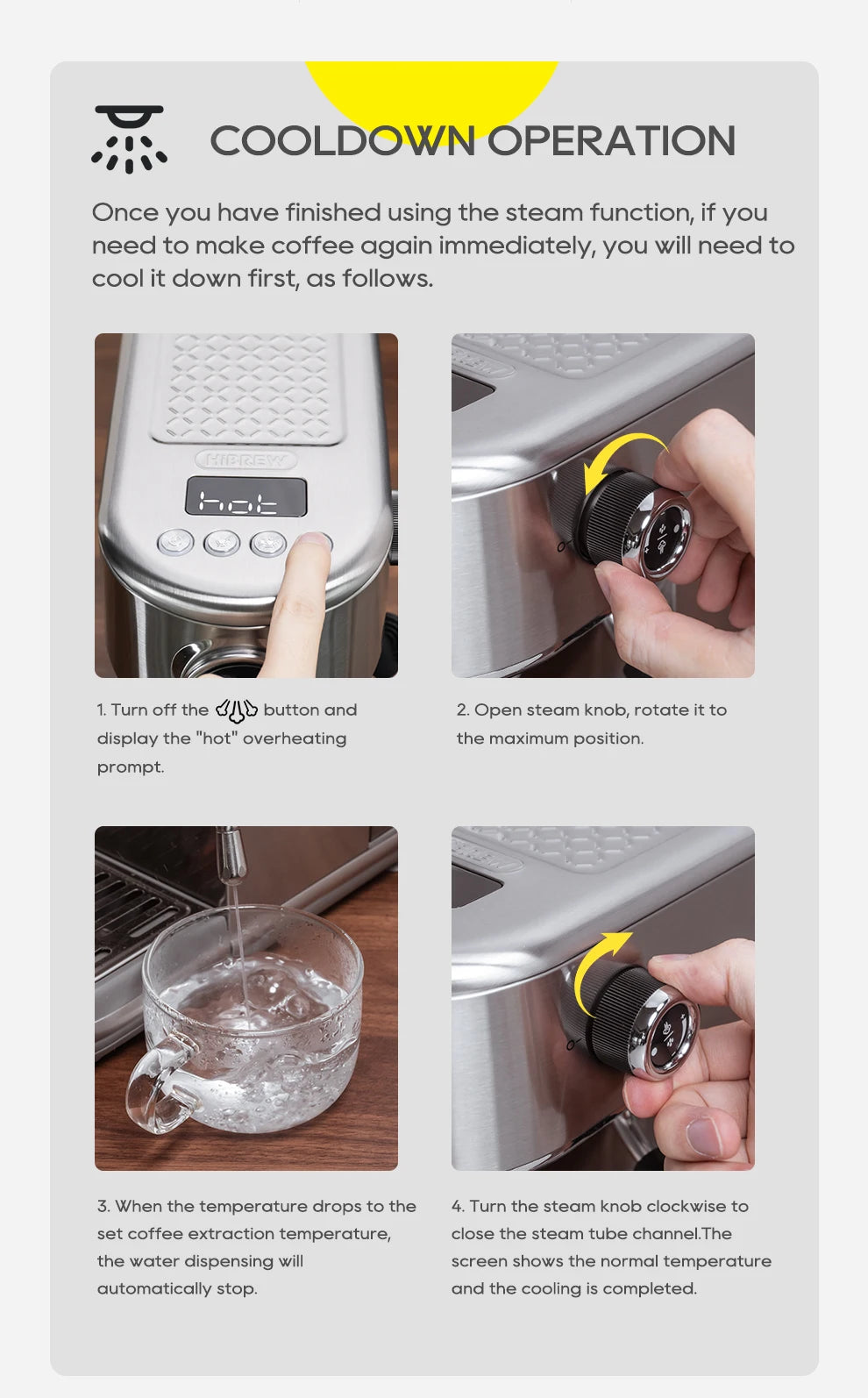 HiBREW 20Bar Semi Automatic Espresso Coffee Machine H10B