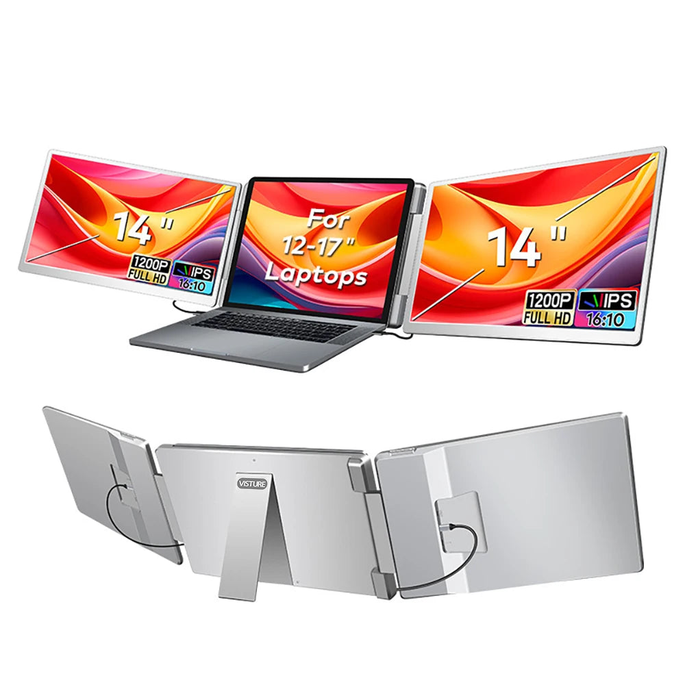 Portable LCD Backlit Monitor High-Definition Dual Screen Extender
