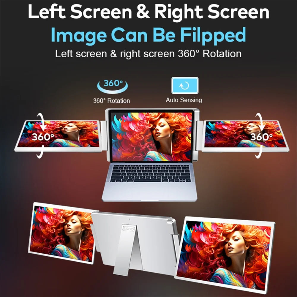 Portable LCD Backlit Monitor High-Definition Dual Screen Extender