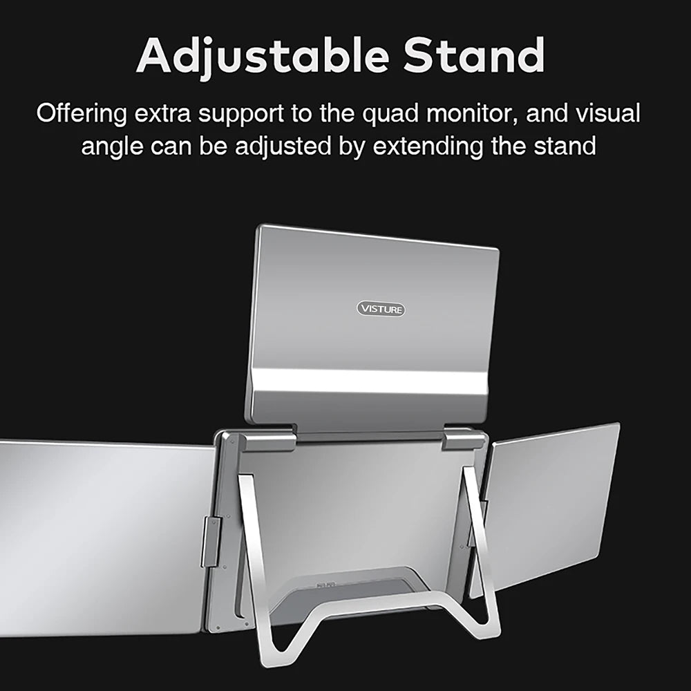 Triple Screen Portable LCD Backlit Monitor FHD Display