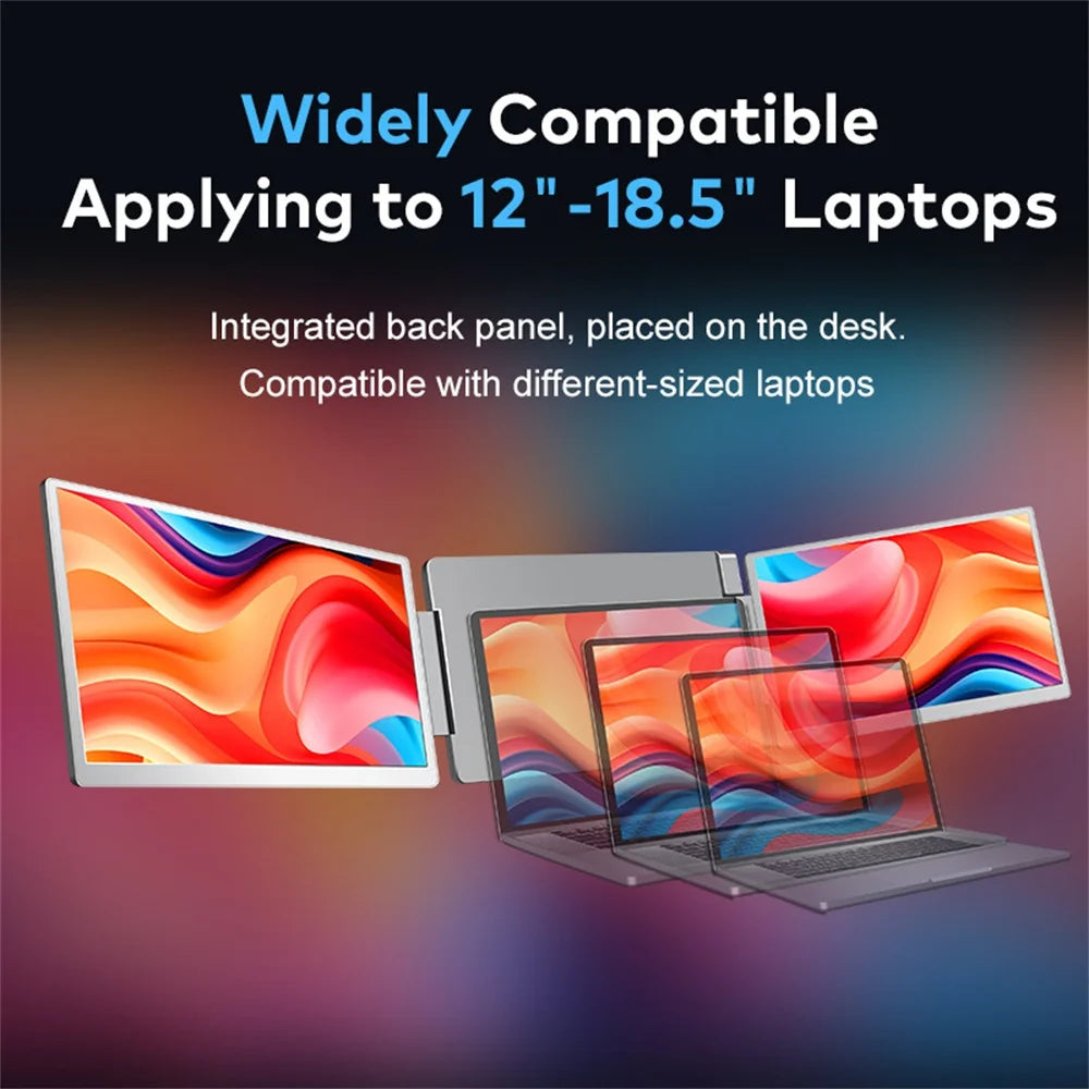 Portable LCD Backlit Monitor High-Definition Dual Screen Extender