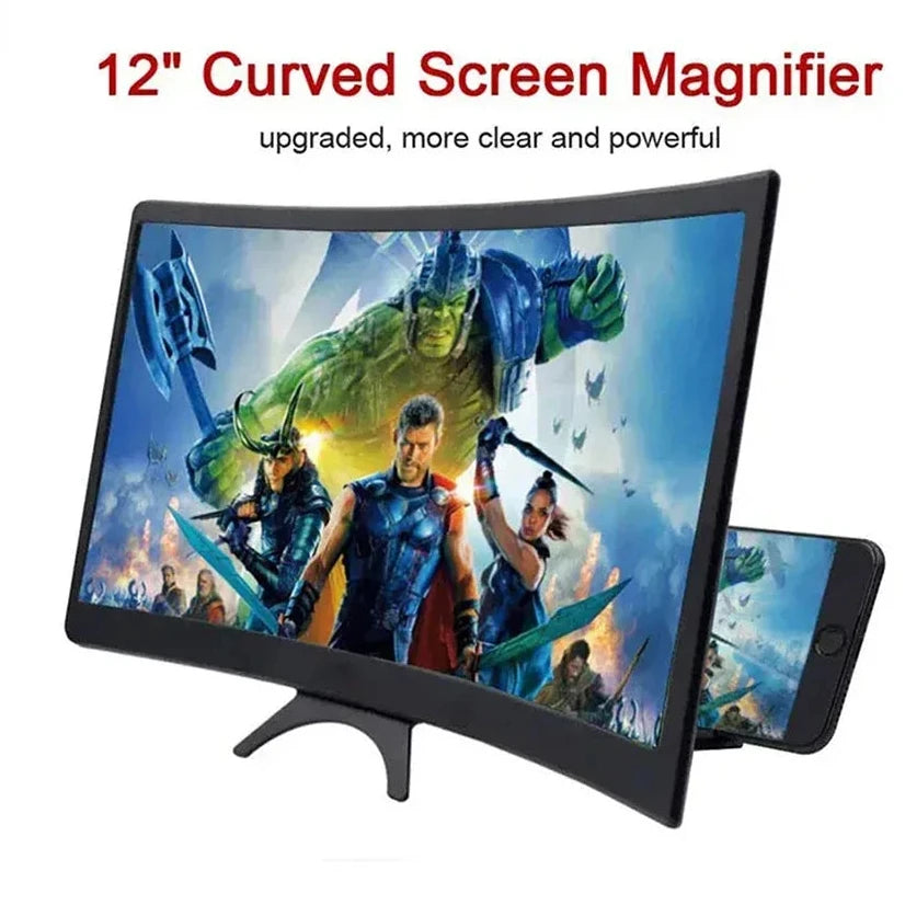12-inch Curved 3D-HD Phone Screen Amplifier