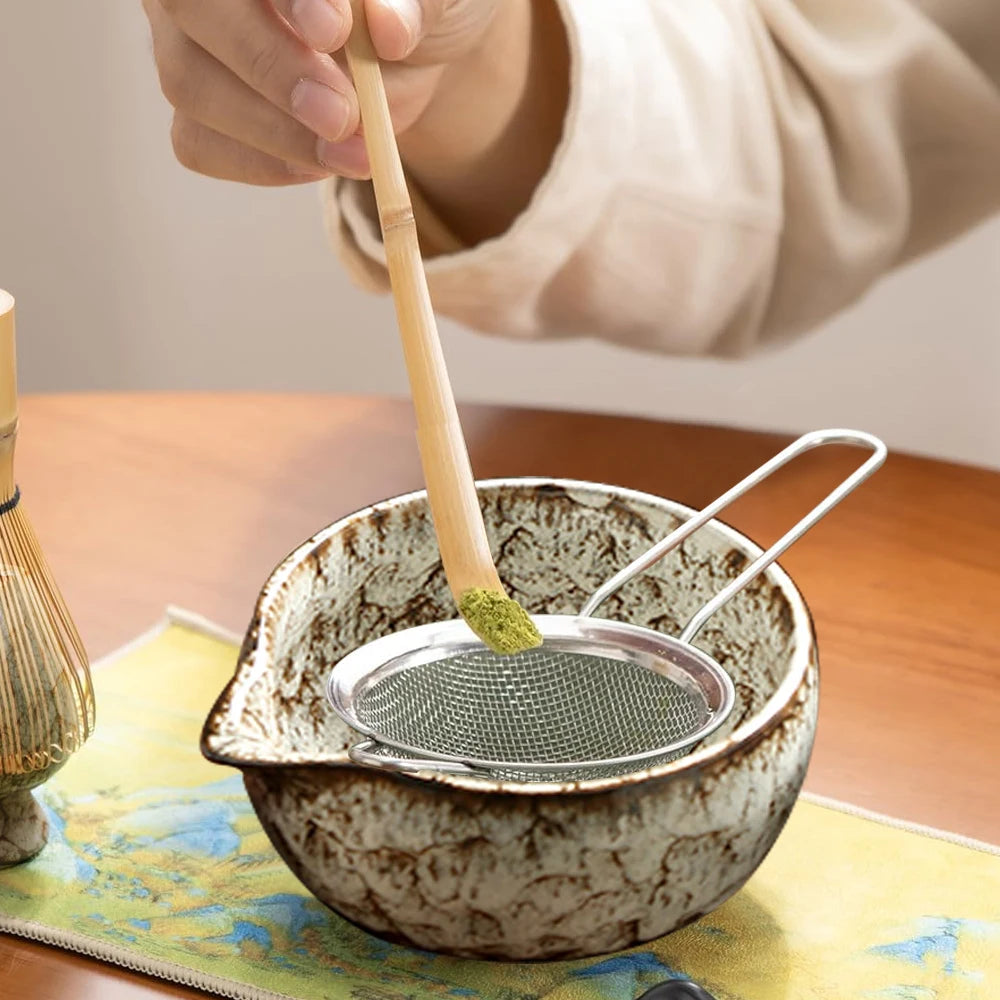 6PCS Japanese Matcha Tea Set with Safe Bamboo Whisk