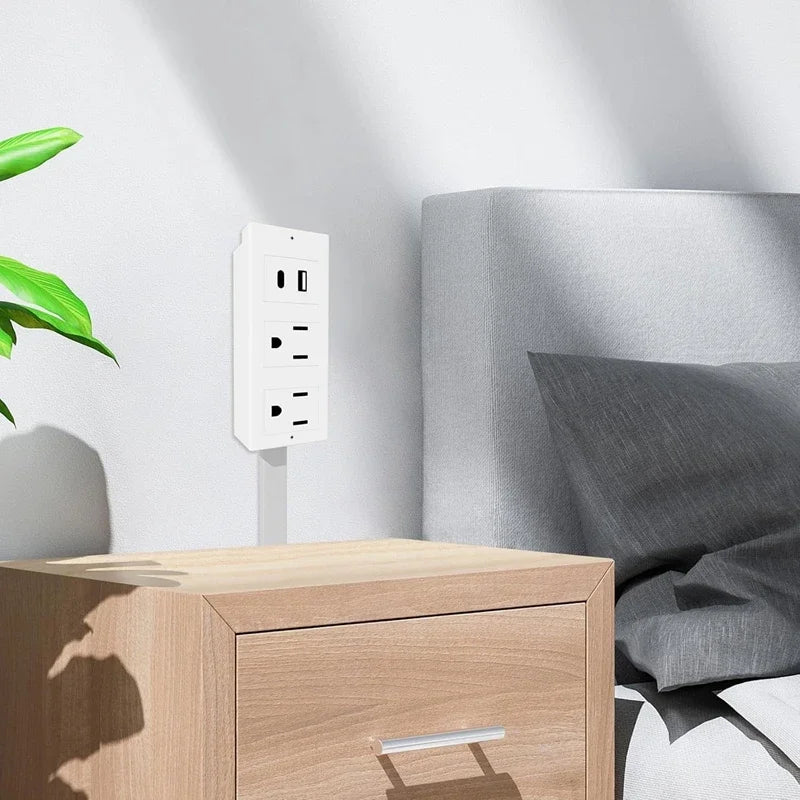 Rotates 180° Electrical Outlet Extender (Adjustable Length)