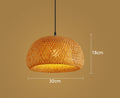 Bamboo Lantern Natural Rattan Wicker E27 L