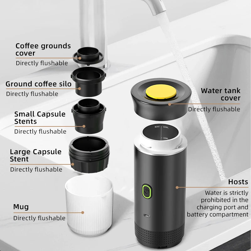 Wireless Electric Portable Espresso Coffee Maker