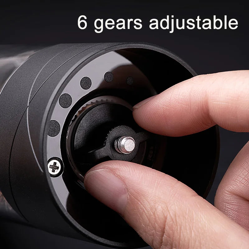 Electric Grinder Pepper Seasonings & Salt Shaker LED Light 6 Modes Kitchen Cooking Tool 2pcs Set