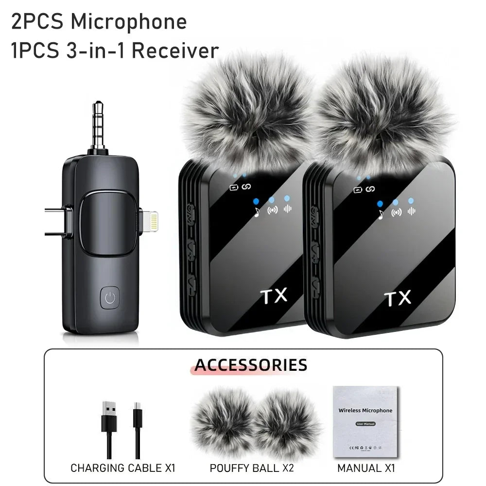 Wireless lavalier microphone, suitable for Apple and Android
