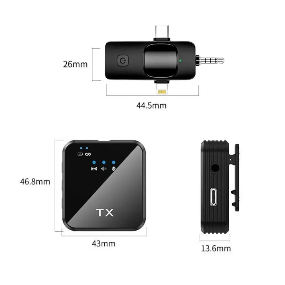 Wireless lavalier microphone, suitable for Apple and Android