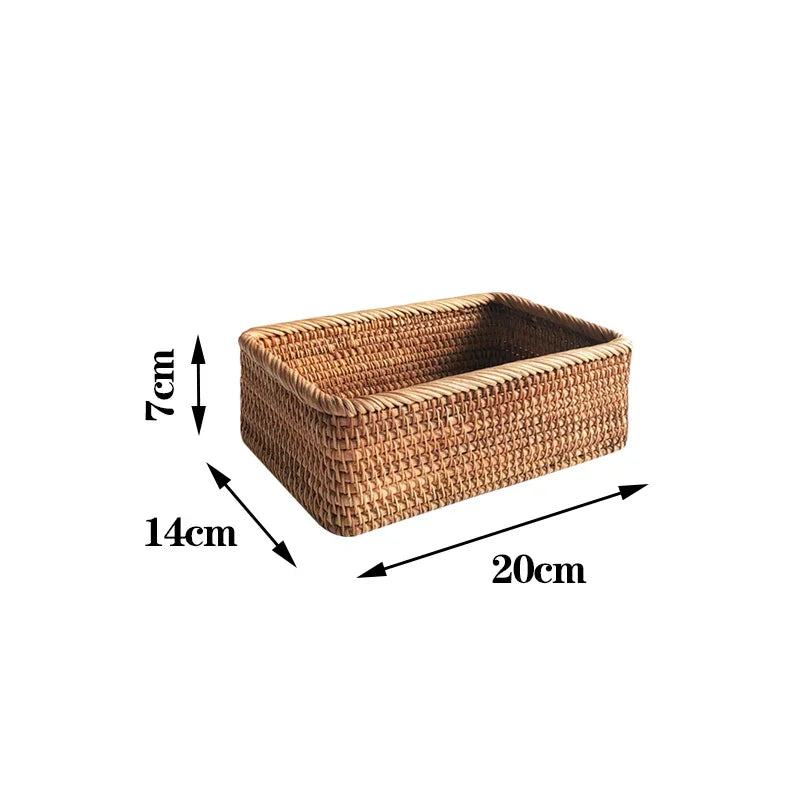 luxury Hand-woven Rattan Wicker Basket