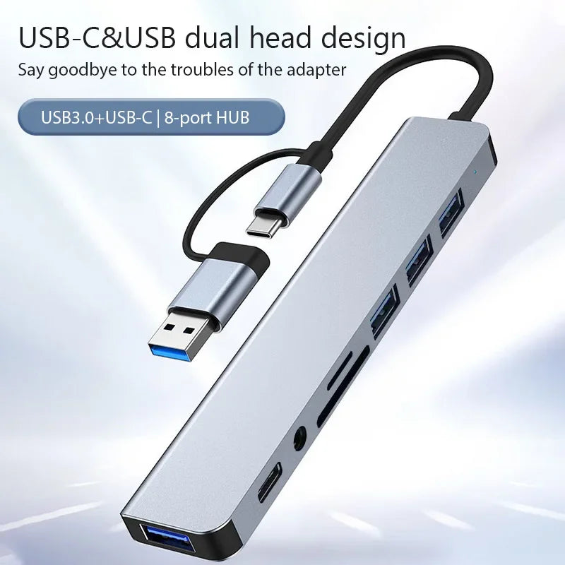 Portable 8 in 1 USB-C Expander Hub