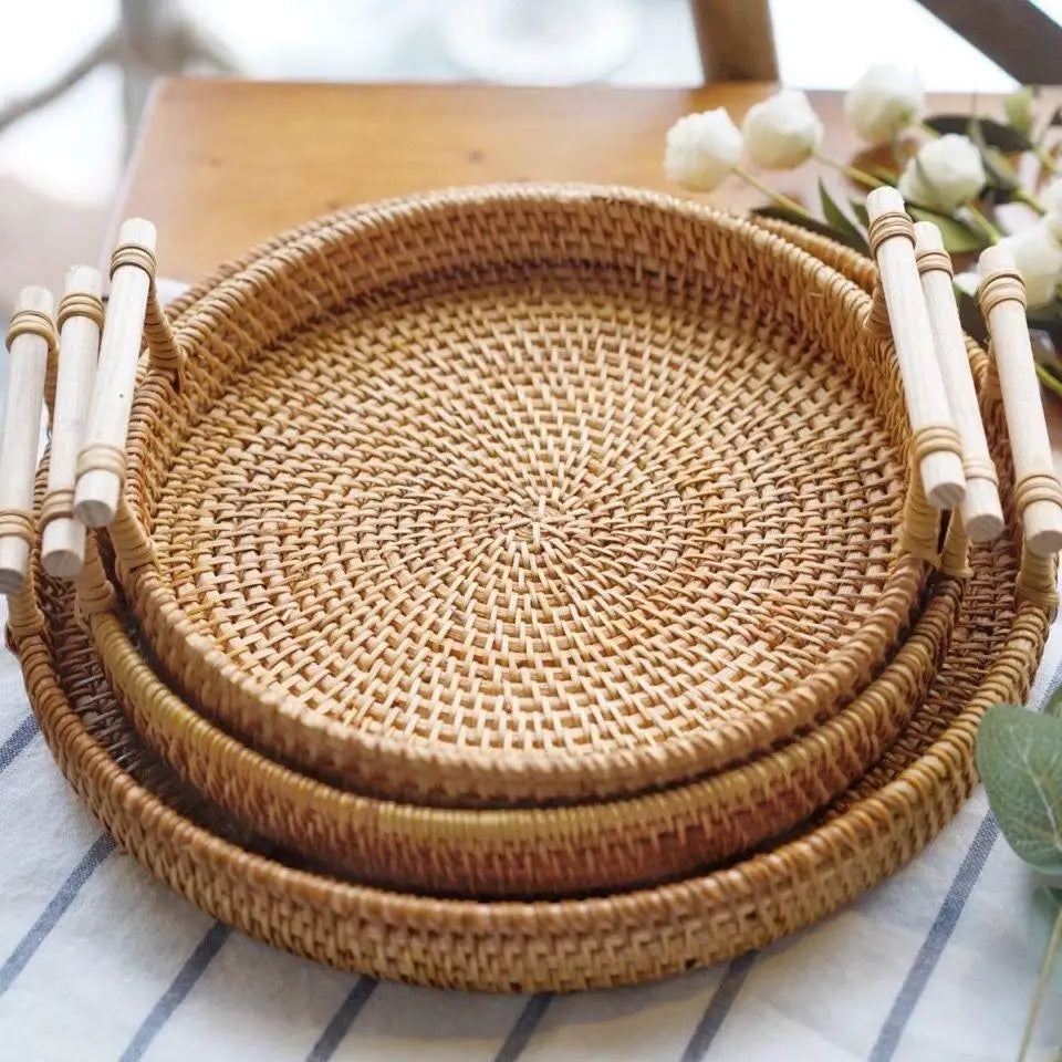 Luxury Handwoven Rattan Tray