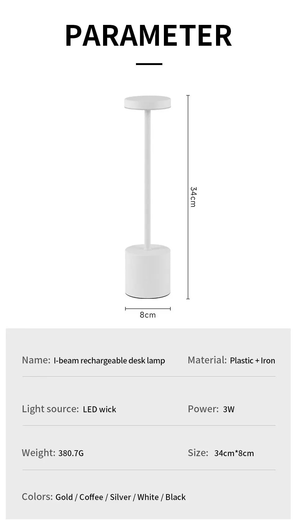 Classic Table Lamp with 3 colors