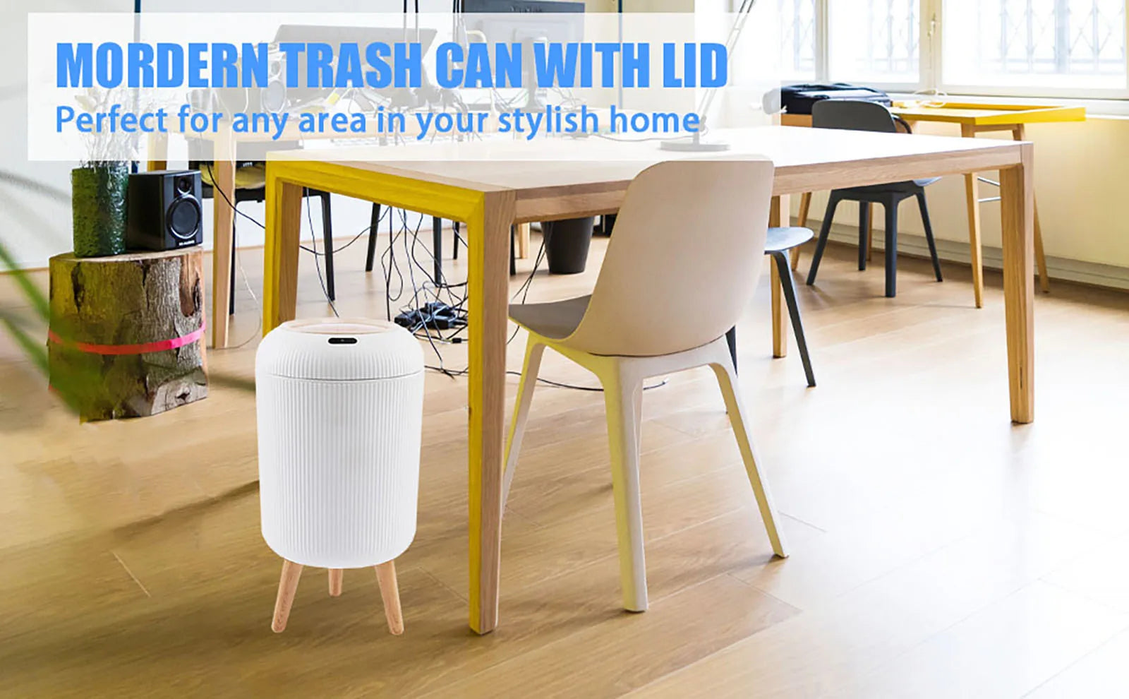 Automatic Motion Sensor Trash Can with Lid