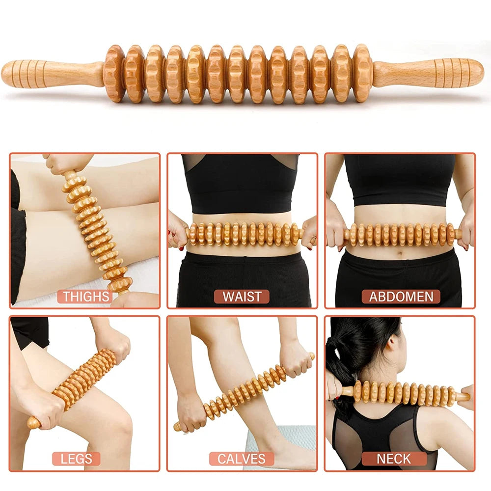 Wood Therapy Massage Tools & Lymphatic Drainage Massager(Body Sculpting)