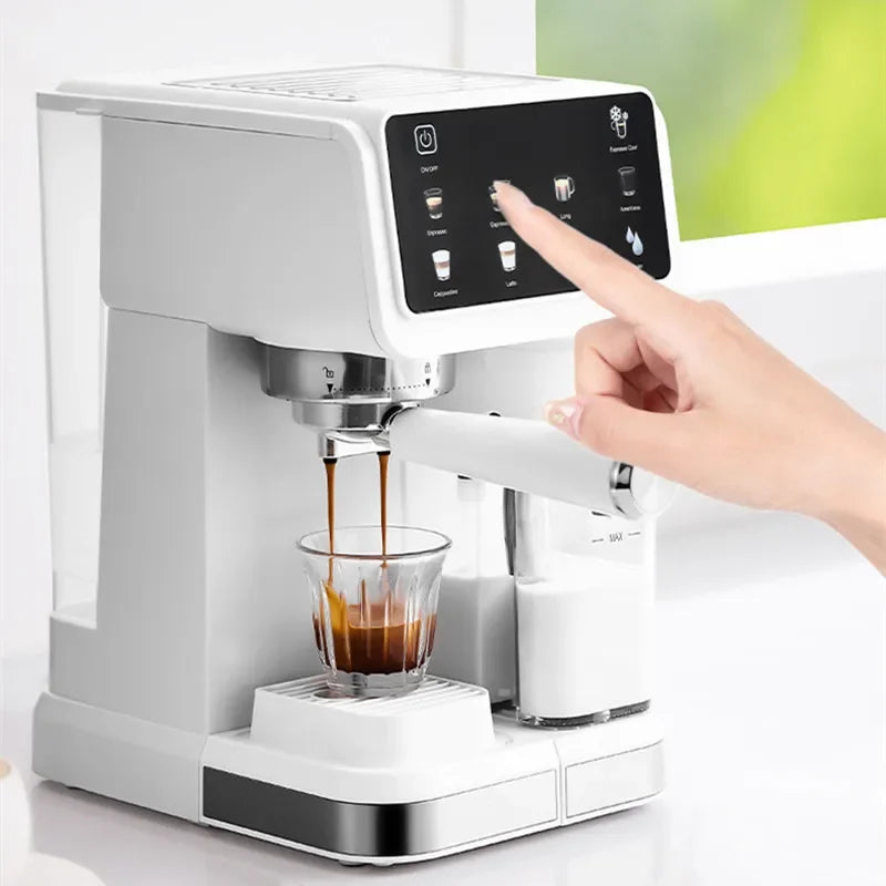Automatic Touch Screen Coffee Machine for Home 20Bar Espresso Maker with Milk Frother