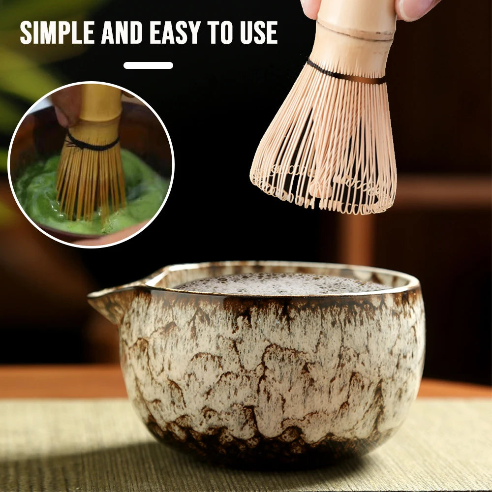 6PCS Japanese Matcha Tea Set with Safe Bamboo Whisk