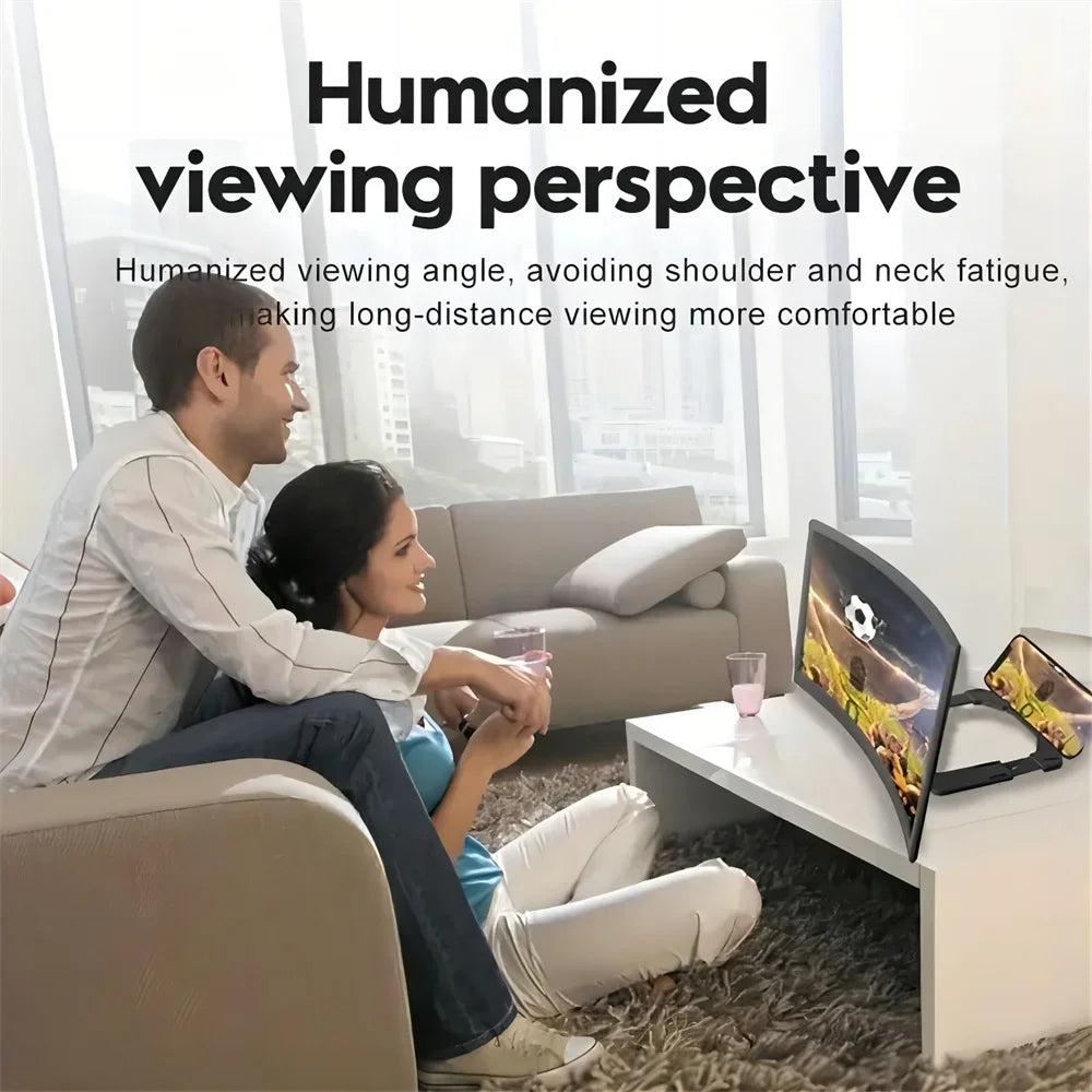 12-inch Curved 3D-HD Phone Screen Amplifier