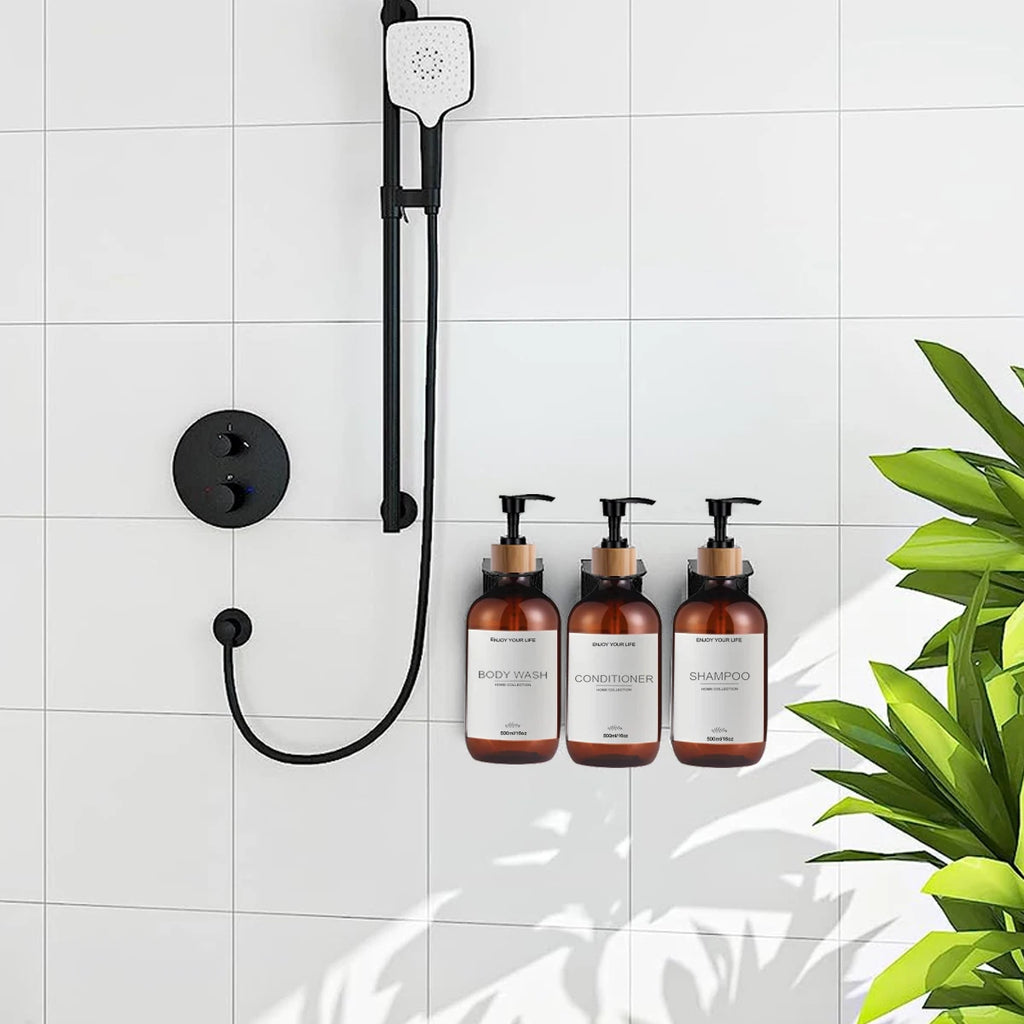 500ml Shampoo and Conditioner Bottles Dispenser 3 Pack