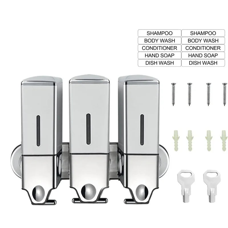 500Ml Manual Press Liquid Soap Dispenser (Wall Mount)