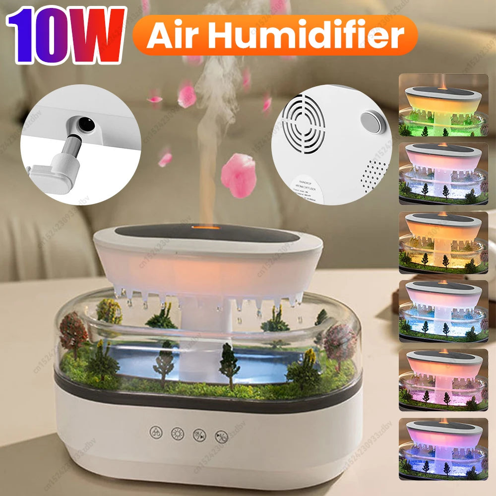 Aroma Diffuser Zen Raindrops Air Humidifier With Essential Oil