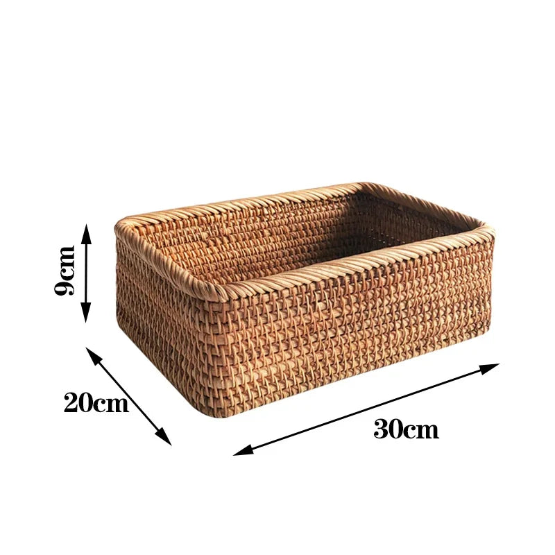 luxury Hand-woven Rattan Wicker Basket