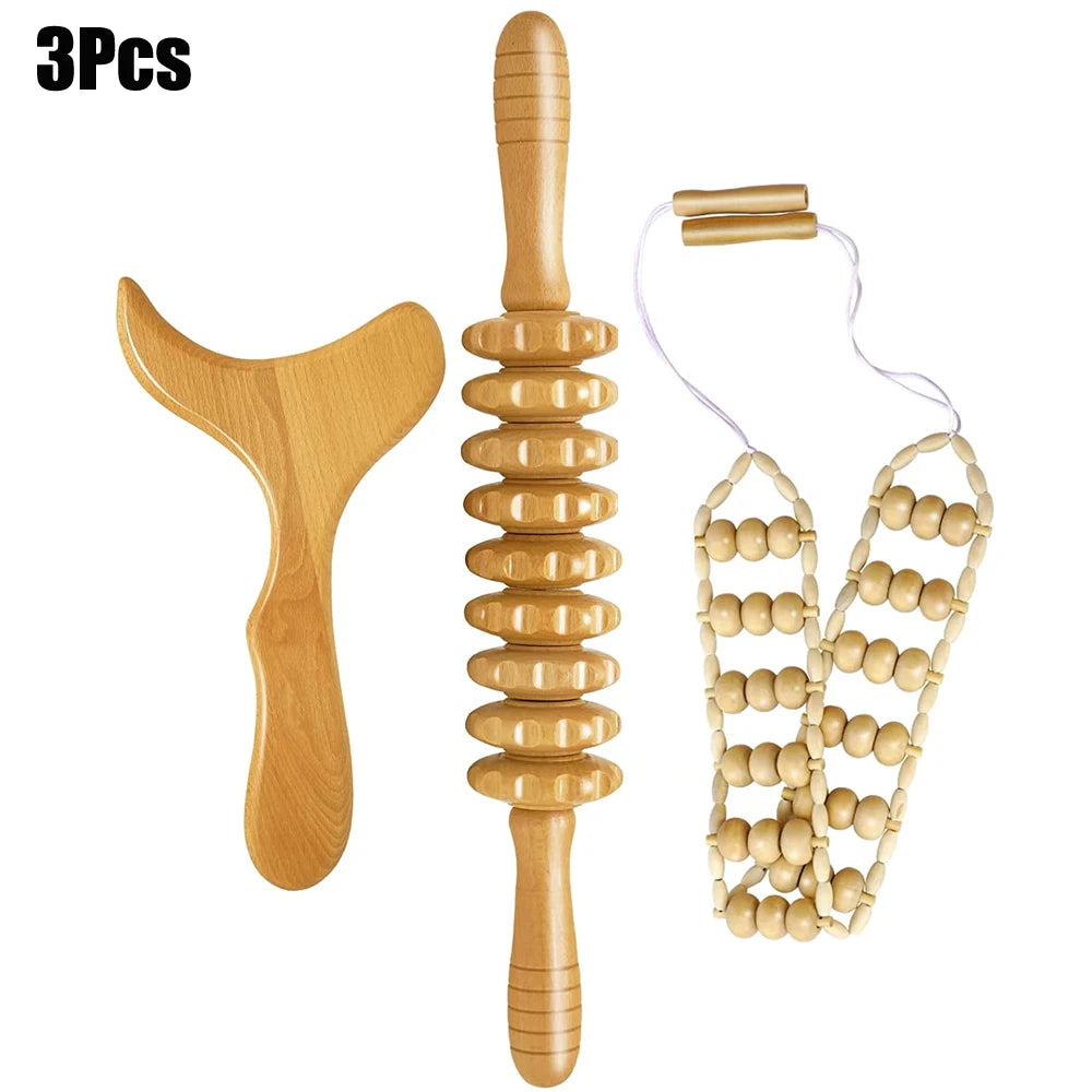 Wood Therapy Massage Tools & Lymphatic Drainage Massager(Body Sculpting)