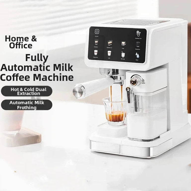 Automatic Touch Screen Coffee Machine for Home 20Bar Espresso Maker with Milk Frother