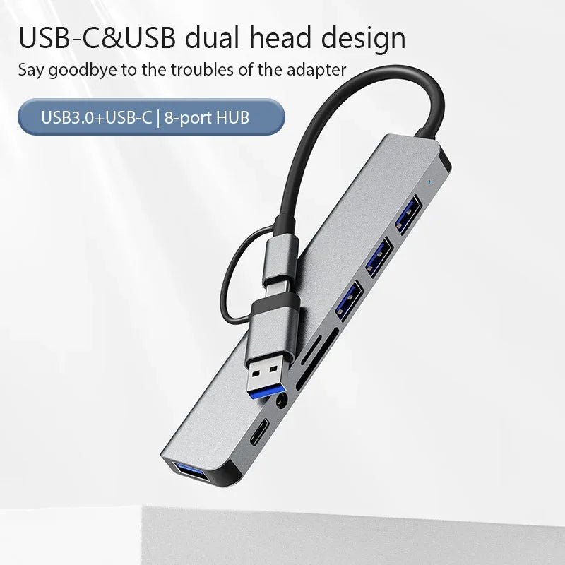 Portable 8 in 1 USB-C Expander Hub