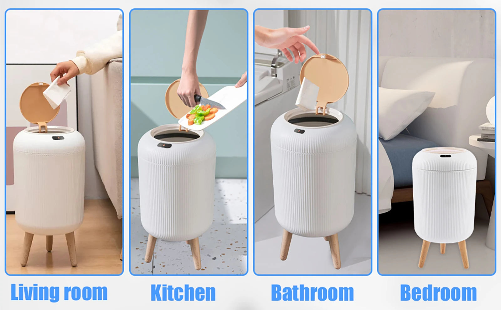 Automatic Motion Sensor Trash Can with Lid