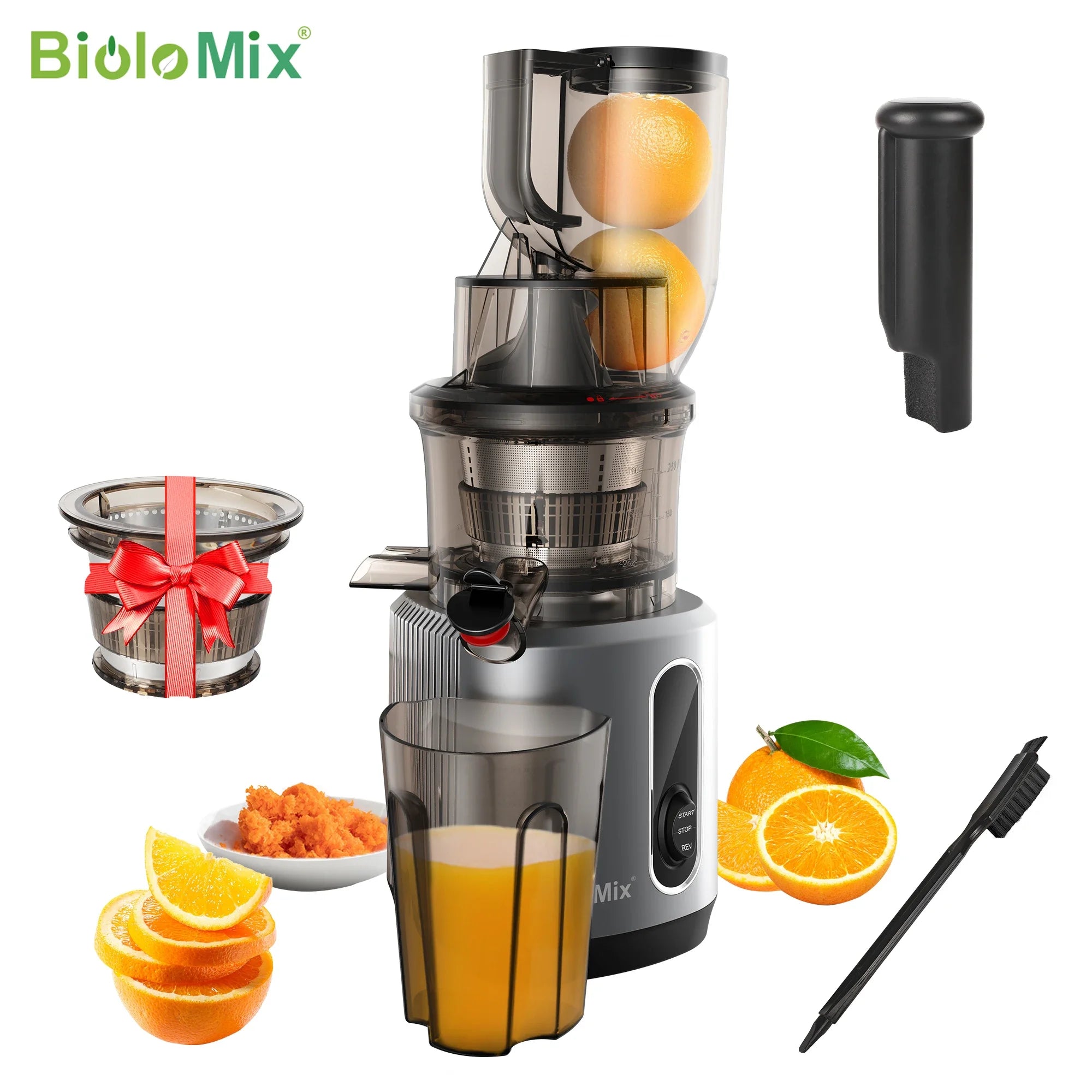 BioloMix Cold Press Juicer with 78mm Feed Chute