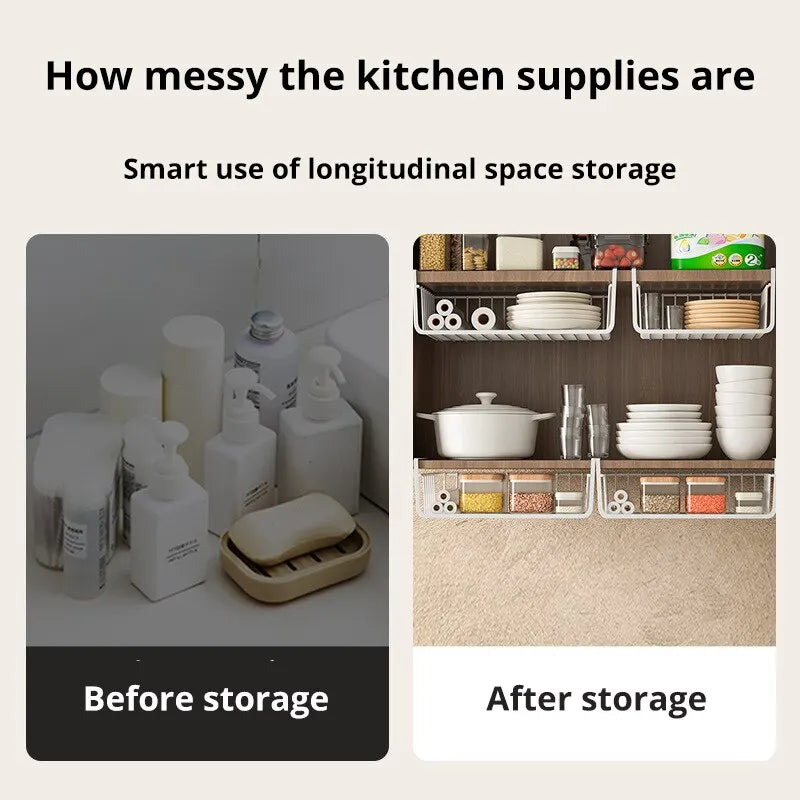 1pc White/Black Hanging Net Basket