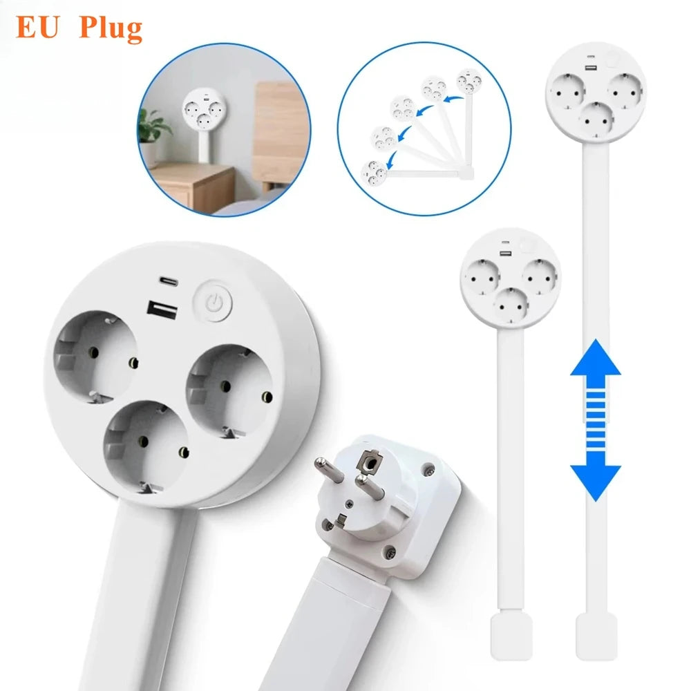 Rotates 180° Electrical Outlet Extender (Adjustable Length)