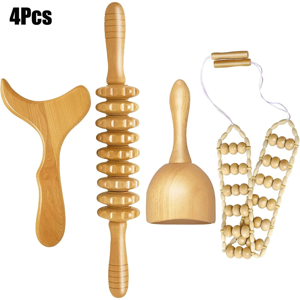 Wood Therapy Massage Tools & Lymphatic Drainage Massager(Body Sculpting)
