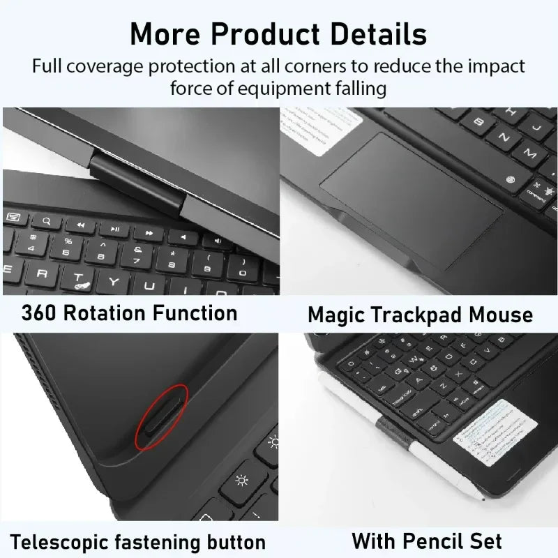 360° Magic Keyboard Case For iPad
