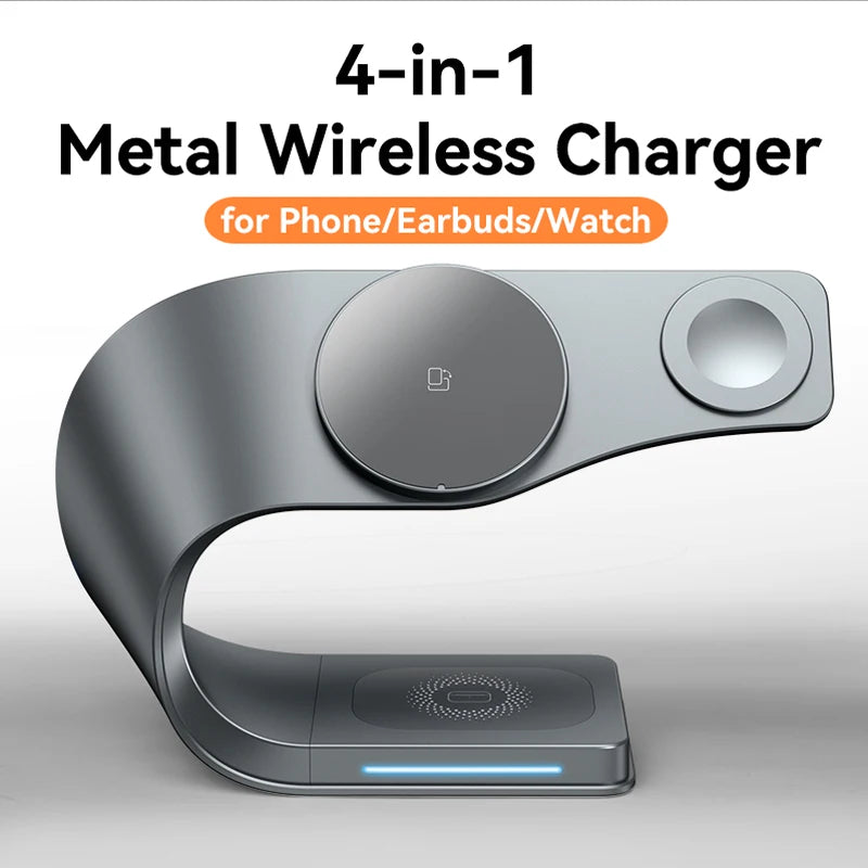 4 in 1 Wireless Fast Charging Station Stand