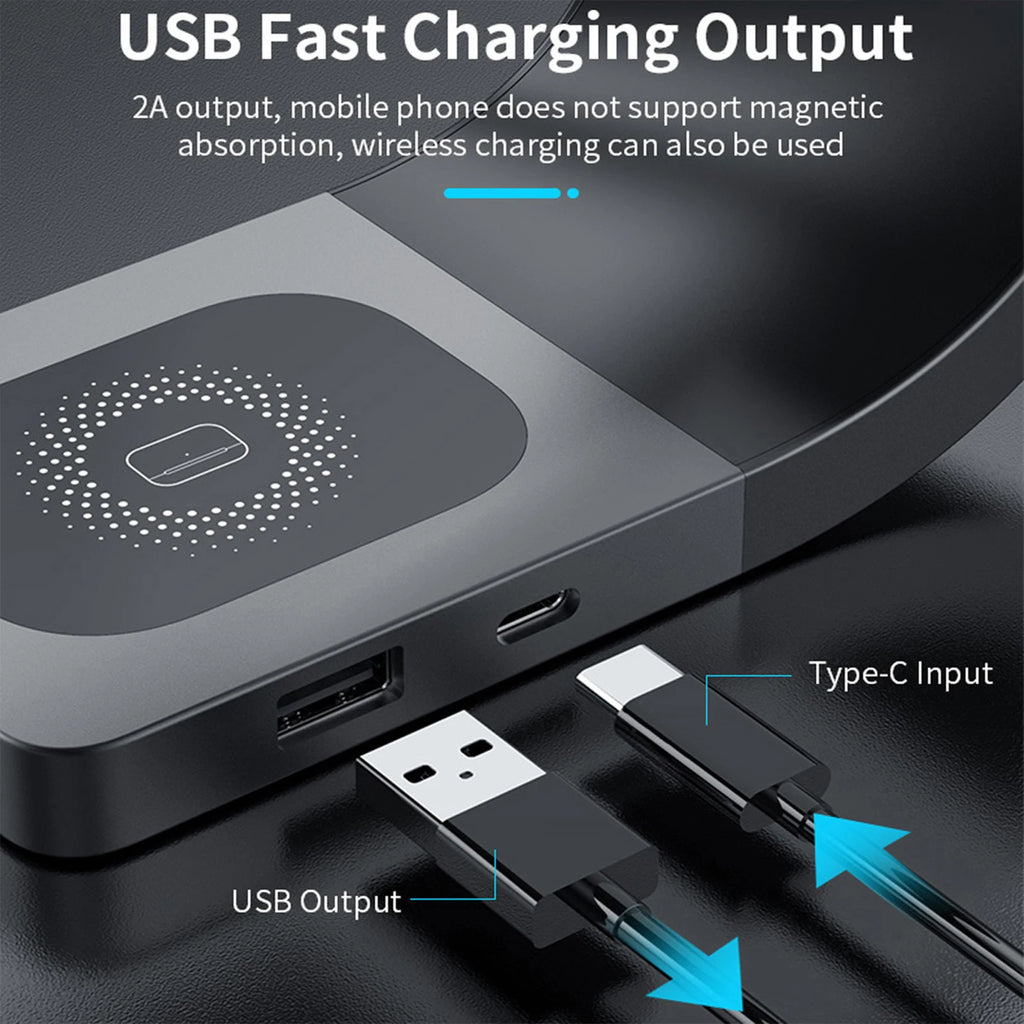 4 in 1 Wireless Fast Charging Station Stand