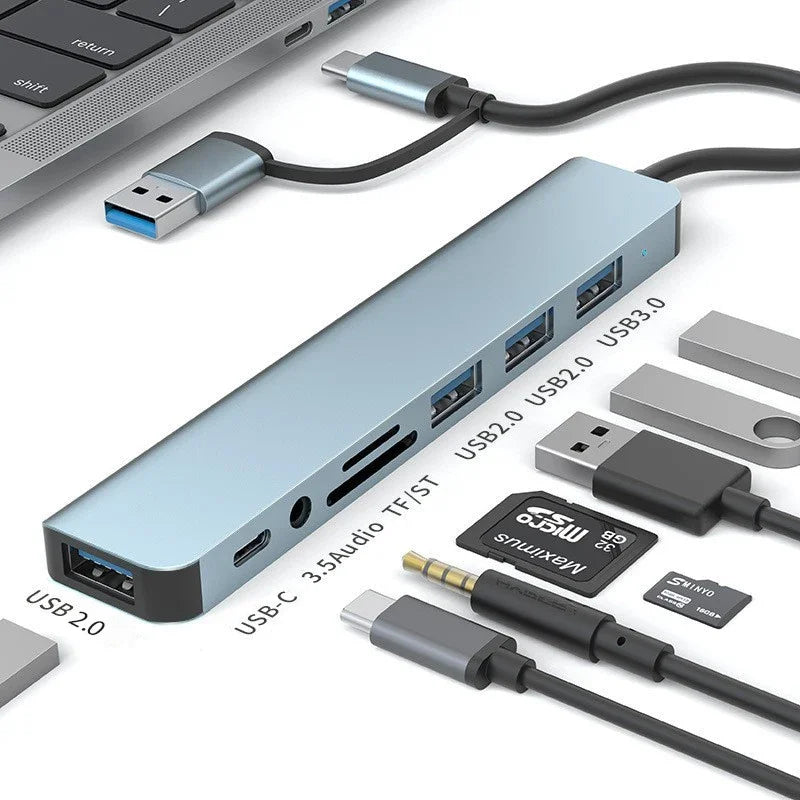 Portable 8 in 1 USB-C Expander Hub