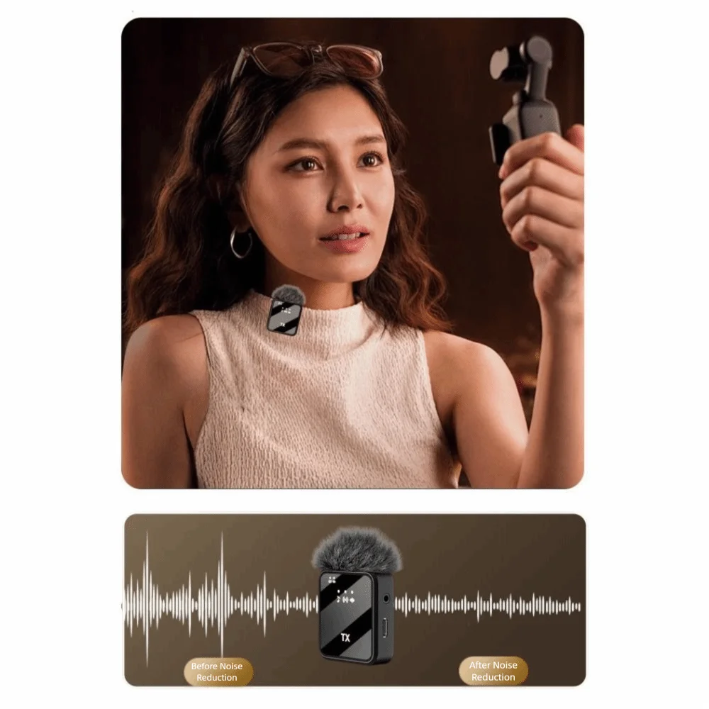 Wireless lavalier microphone, suitable for Apple and Android