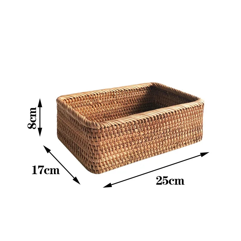 luxury Hand-woven Rattan Wicker Basket